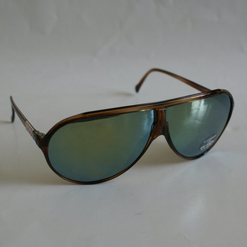 NWT True Vintage Sports Aviator tortoise frame w/ iridium gold mirror sunglasses